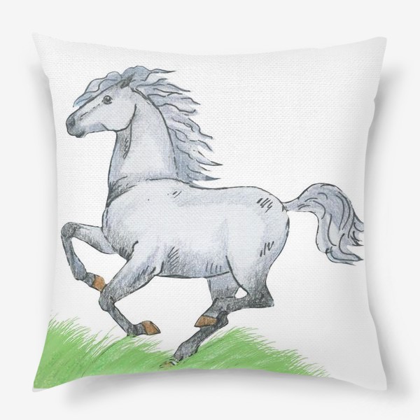 Подушка «Белая лошадь»