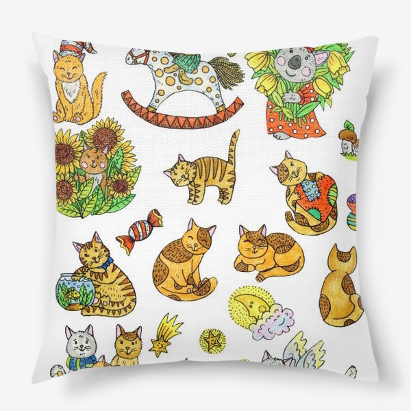 Подушка «Кошки и коты»