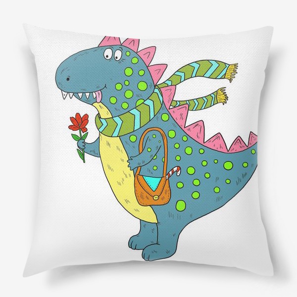 Подушка «Веселый динозавр»