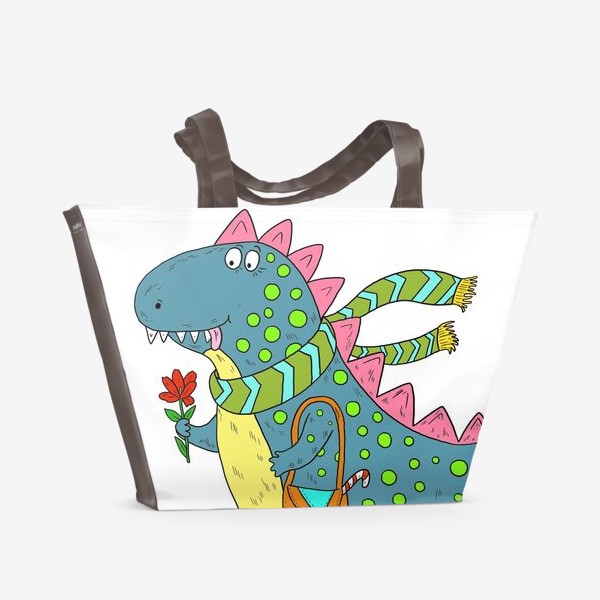 Пляжная сумка &laquo;Веселый динозавр&raquo;