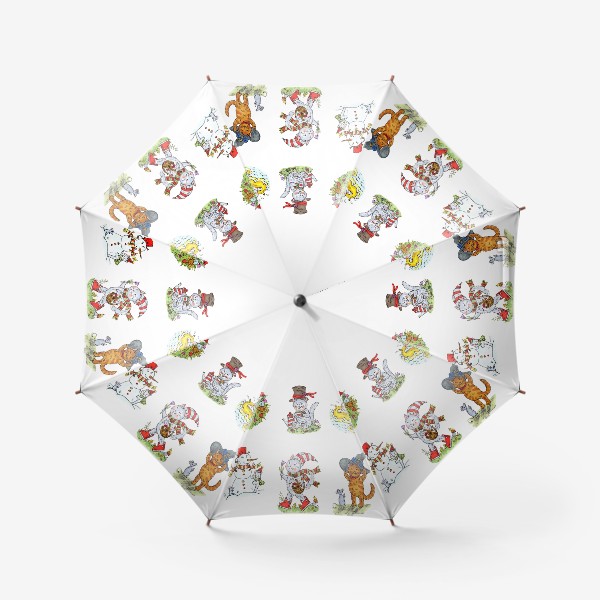 Зонт «Белые котики»