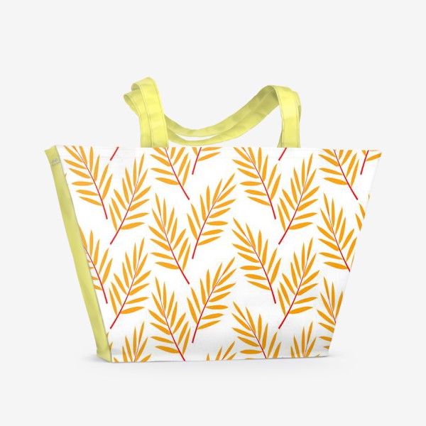 Пляжная сумка «оранжевые осенние листья»
