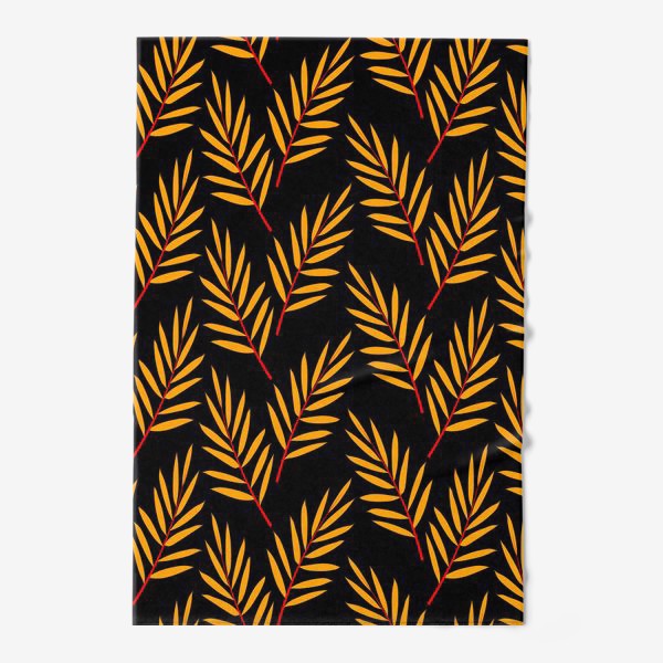 Полотенце &laquo;оранжевые пальмовые листья&raquo;