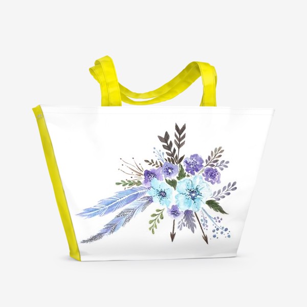 Пляжная сумка «Indi flowers»