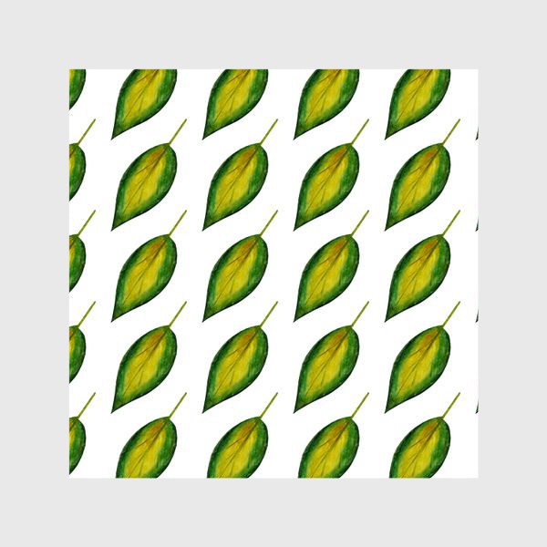 Шторы «Паттерн зелёные листья»