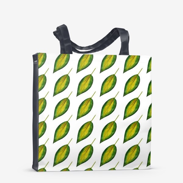 Сумка-шоппер &laquo;Паттерн зелёные листья&raquo;