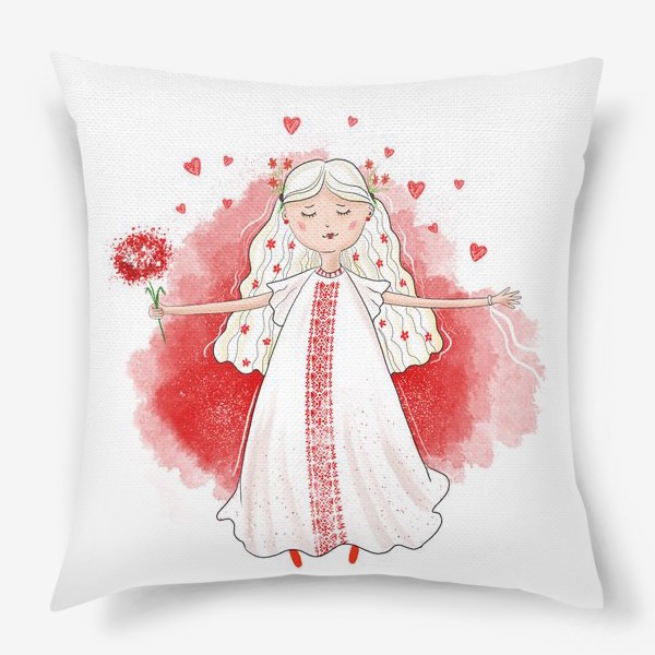 Подушка «Девочка Любовь и мир. Для мамы, бабушки»