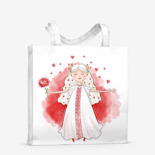 Сумка-шоппер «Девочка Любовь и мир. Для мамы, бабушки»