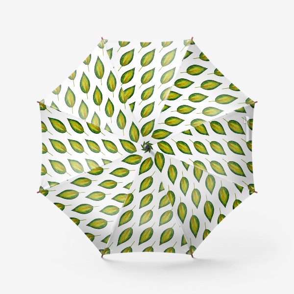 Зонт &laquo;Паттерн зелёные листья&raquo;