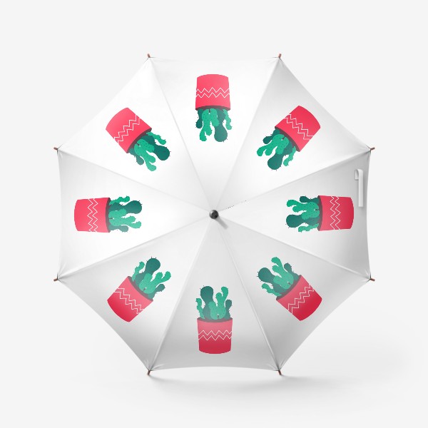Зонт «Кактус в красном горшочке. Милый кактус»