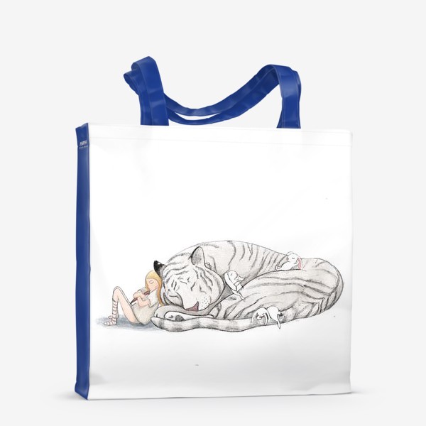 Сумка-шоппер «Спящий тигр и девочка»