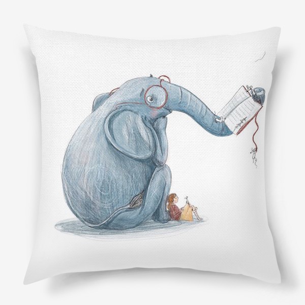 Подушка «Любопытный слон»