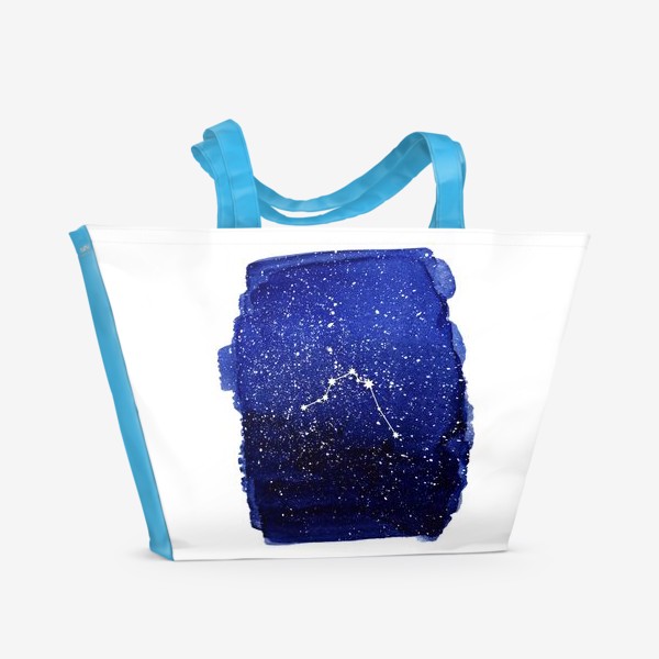 Пляжная сумка «Созвездие Водолей. Акварель»