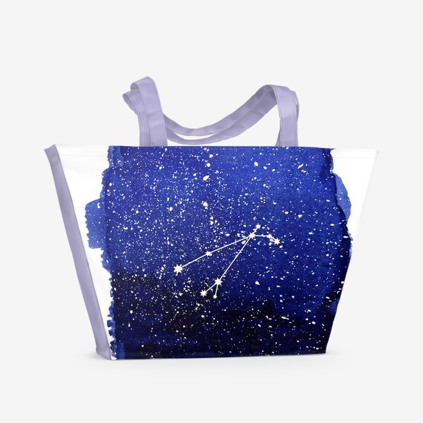 Пляжная сумка «Созвездие Овен. Акварель»