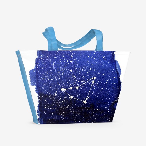 Пляжная сумка «Созвездие Козерог. Акварель»