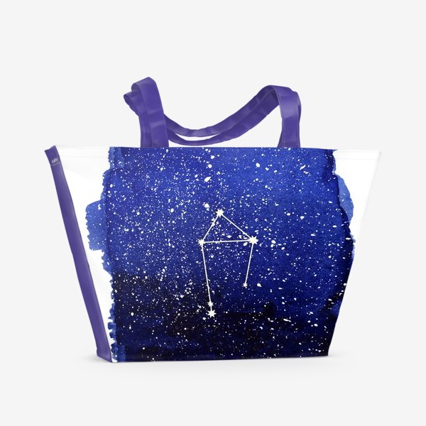 Пляжная сумка «Созвездие Весы. Акварель»