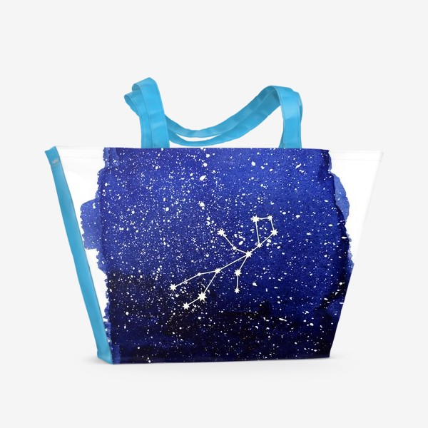 Пляжная сумка «Созвездие Дева. Акварель»