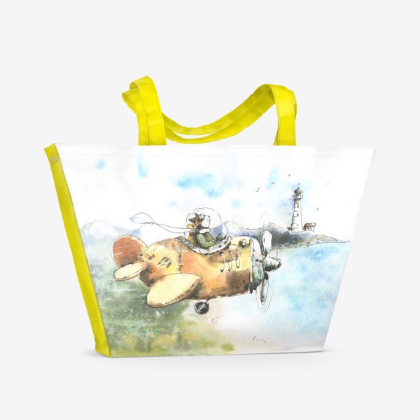 Пляжная сумка «Кот летчик»