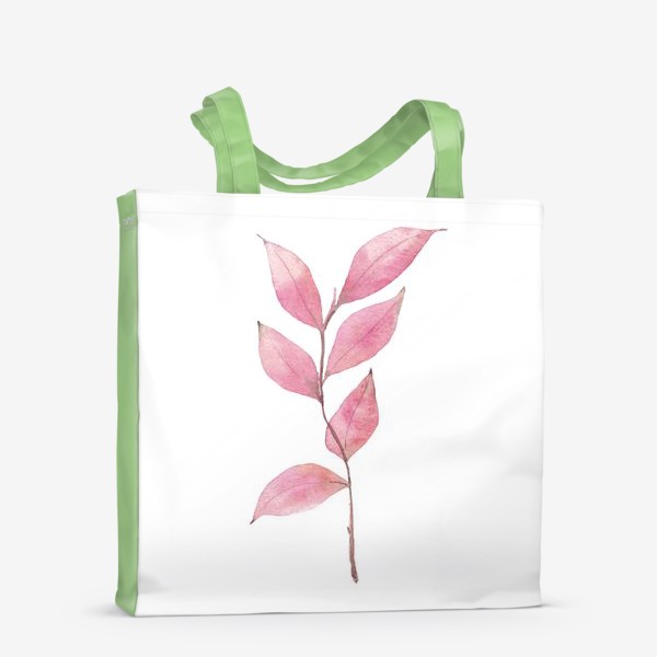 Сумка-шоппер «Розовый акварельный лист»