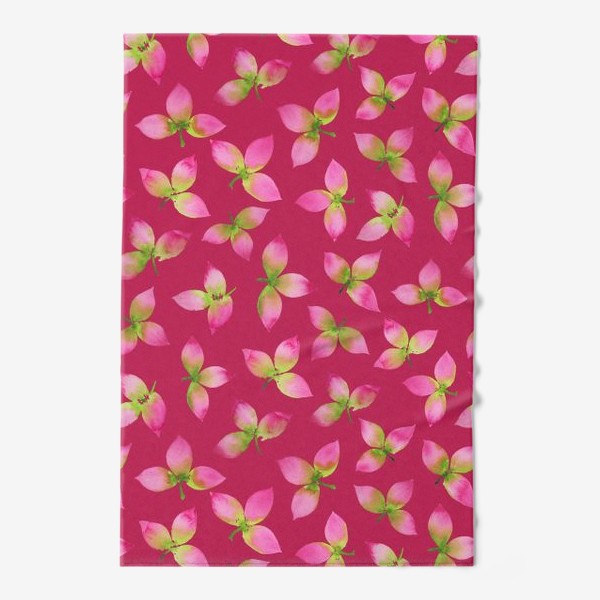 Полотенце «Розовые листья»