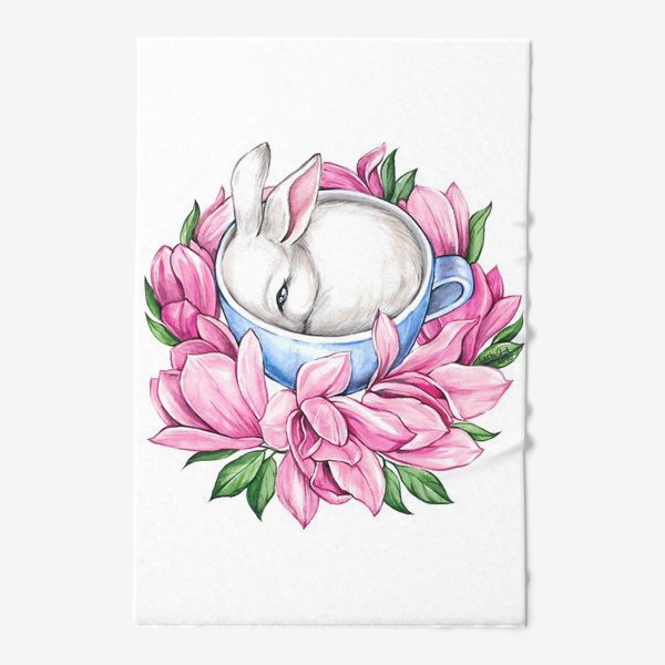 Полотенце «Кролик в чашке»
