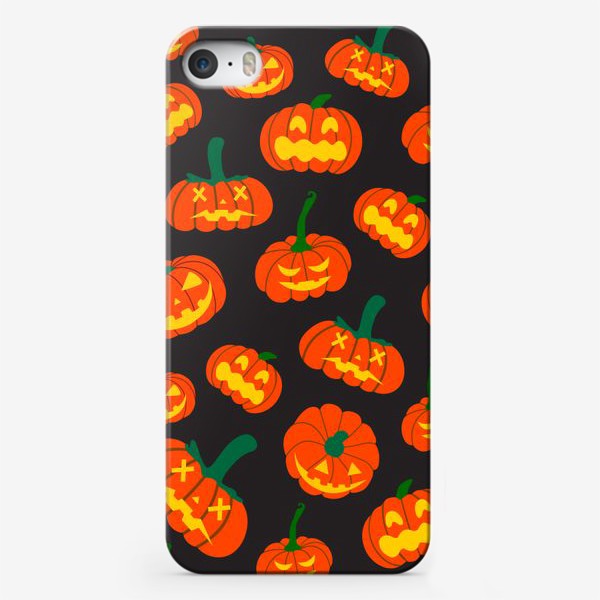 Чехол iPhone «Тыквы. на черном фоне Осень. Хэллоуин. День Благодарения»