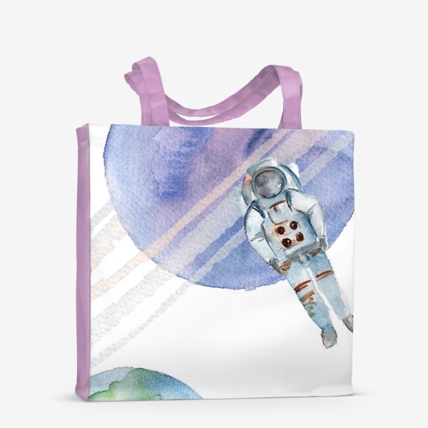 Сумка-шоппер «Космонавт на орбите Сатурна»