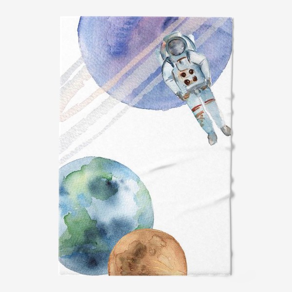 Полотенце «Космонавт на орбите Сатурна»