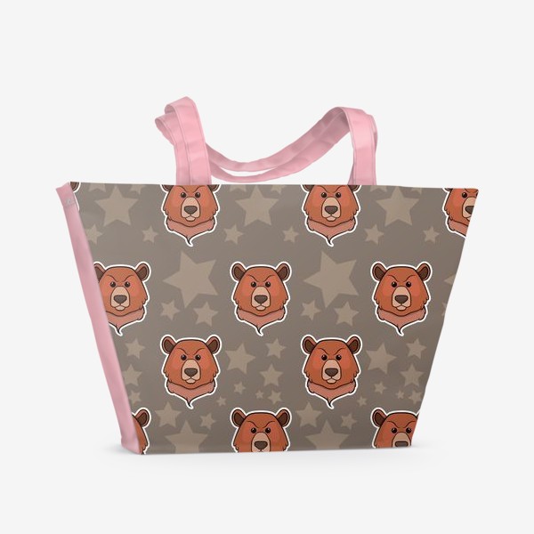 Пляжная сумка «узор с медведями »