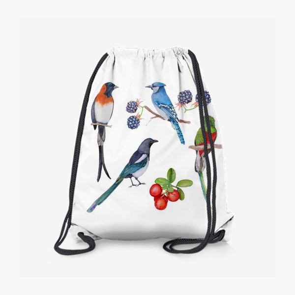 Рюкзак «Акварель красивые птицы.»