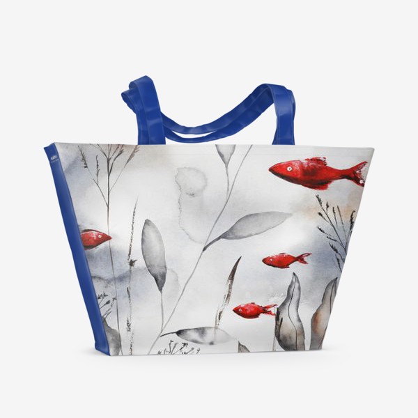 Пляжная сумка «Красные рыбки»