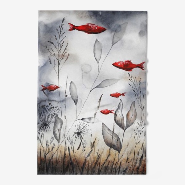 Полотенце &laquo;Красные рыбки&raquo;