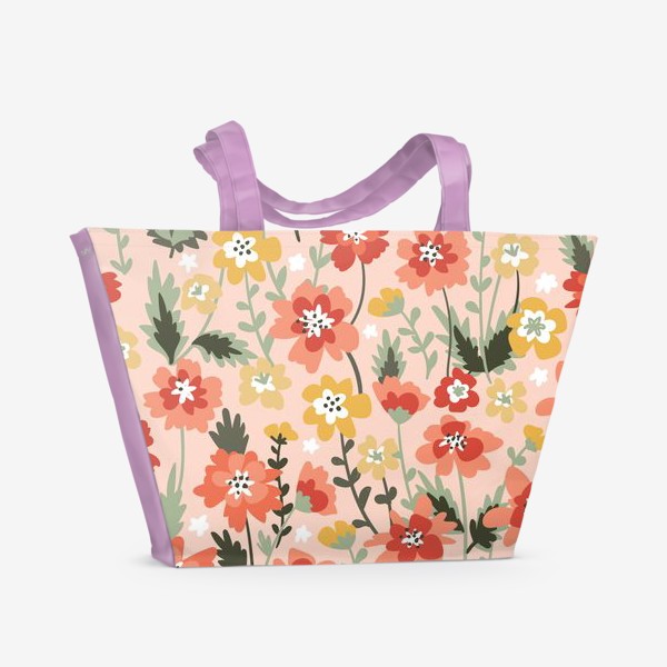 Пляжная сумка «Нежные цветы»