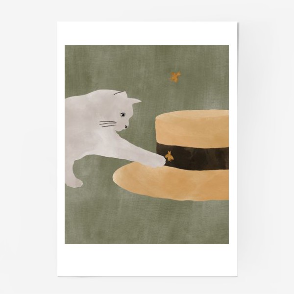 Постер «Cat and hat»