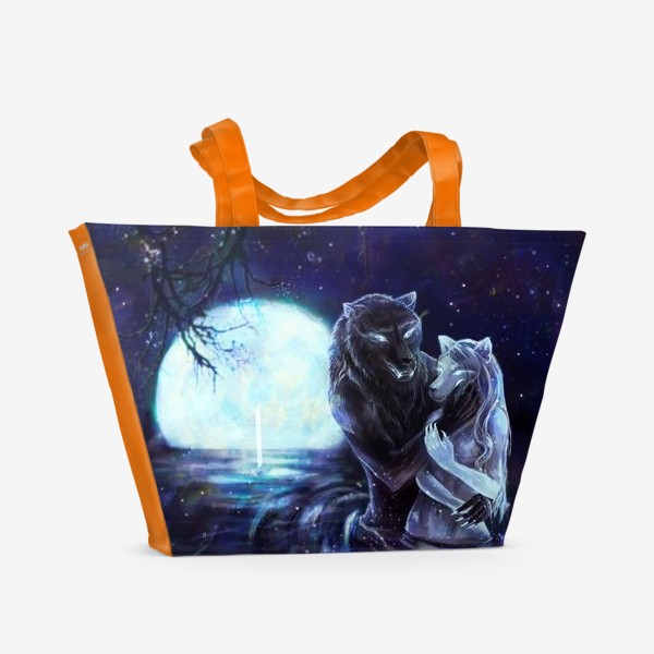 Пляжная сумка «Влюбленные волки»