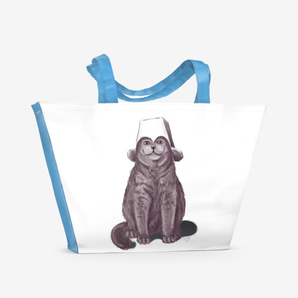 Пляжная сумка «Кот-космонавт»