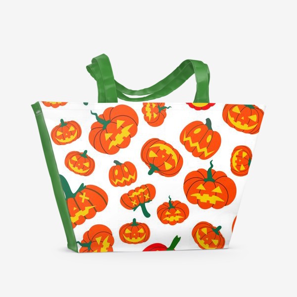 Пляжная сумка «Тыквы. Осень. Хэллоуин. День Благодарения»