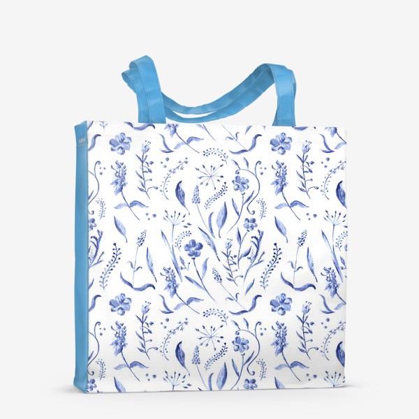 Сумка-шоппер «Индиго - синие полевые цветы»