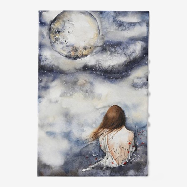 Полотенце «Девушка и луна»