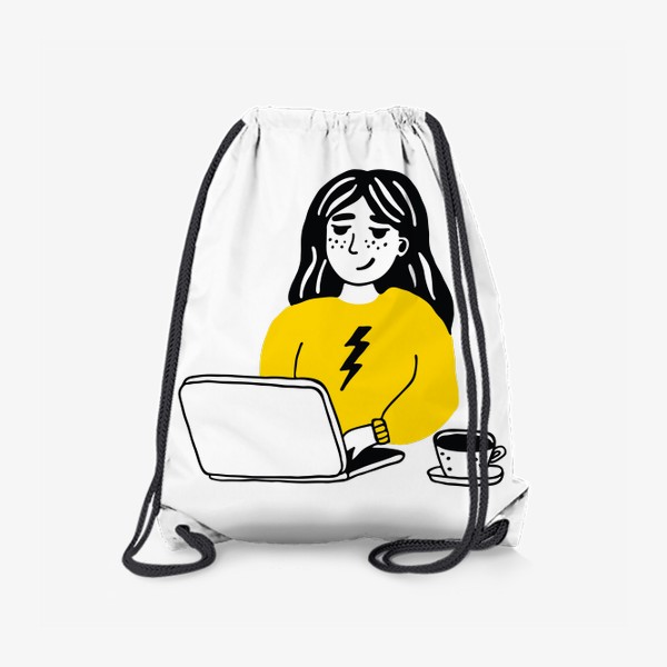 Рюкзак «Девушка за компьютером»