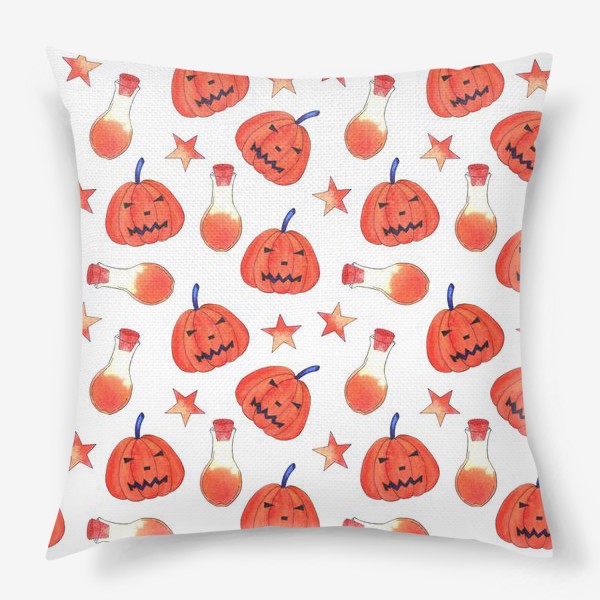 Подушка «Оранжевый принт Хэллоуин»