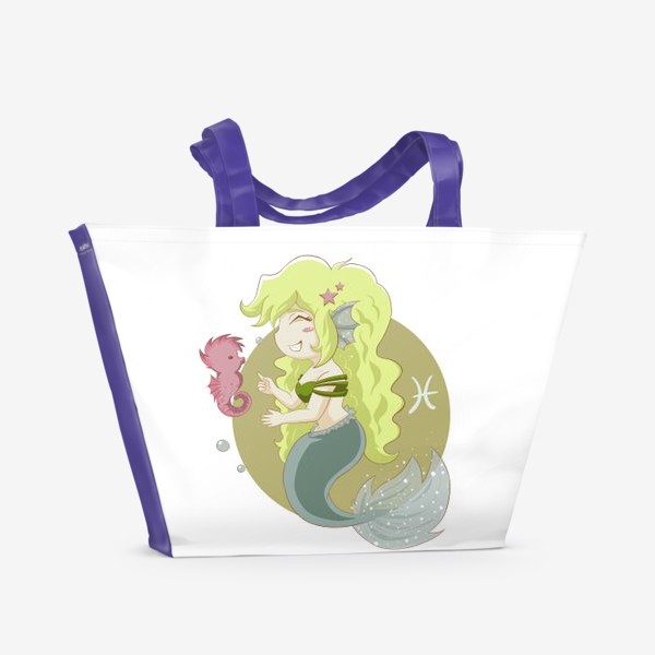 Пляжная сумка «Зодиак Рыбы»