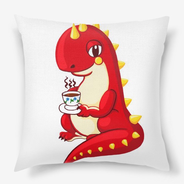 Подушка «Чайный дракон (красный)»