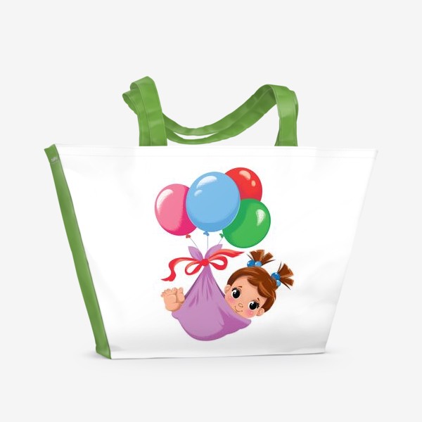 Пляжная сумка «малышка в шариках»