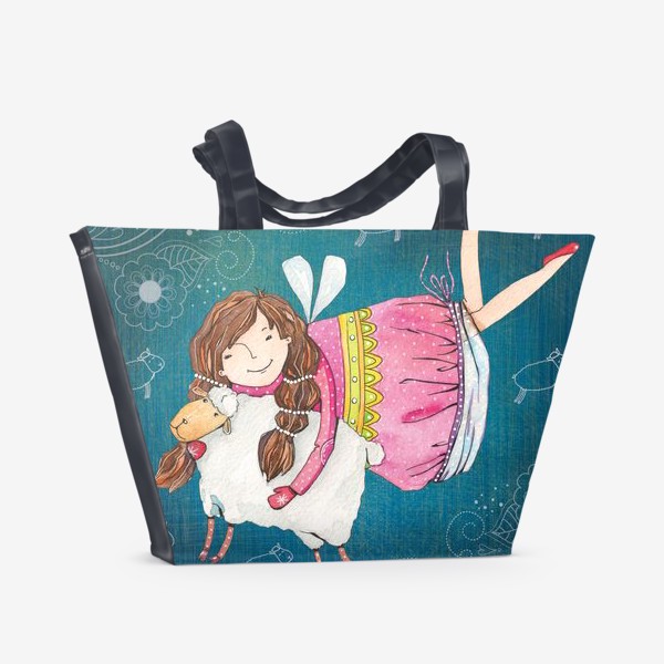 Пляжная сумка «фея с барашем»