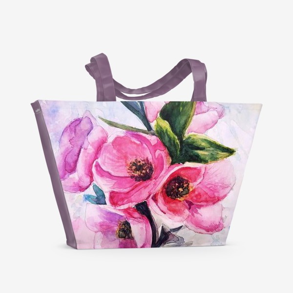 Пляжная сумка «Цветы айвы»