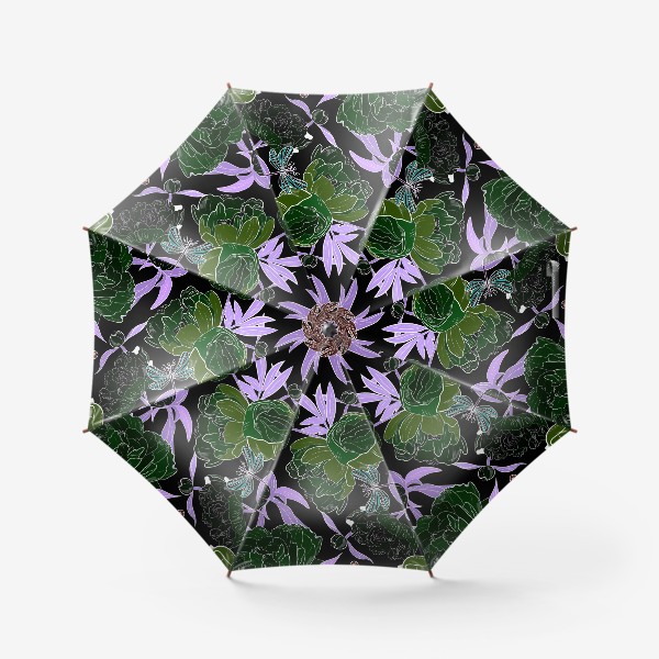 Зонт «готические пионы»