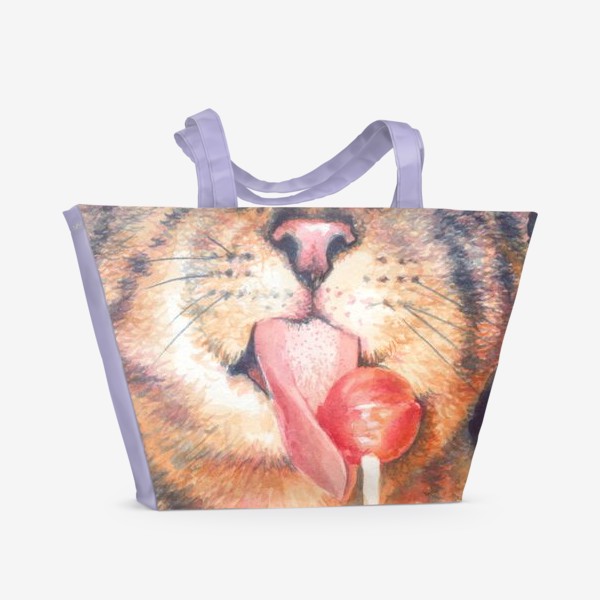 Пляжная сумка «Котик,сладость»