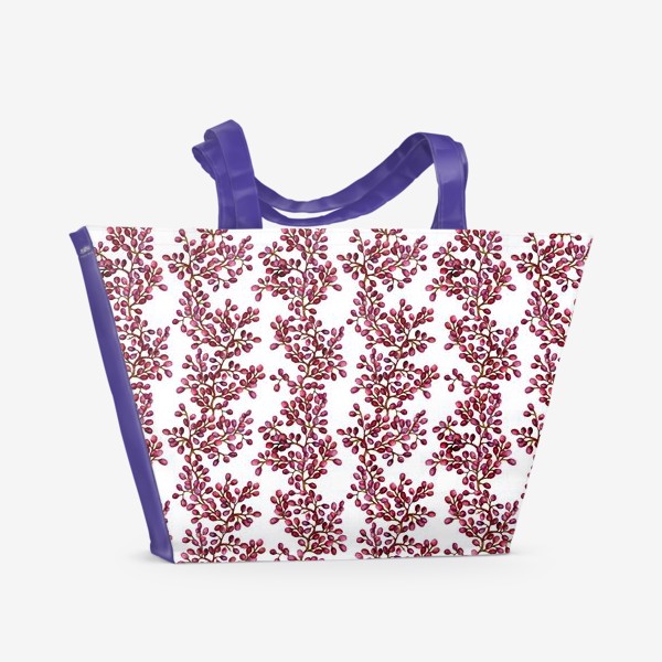Пляжная сумка «Паттерн вьющийся дикий виноград»