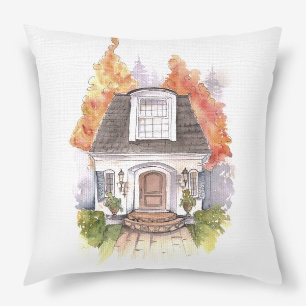 Подушка «Осенний домик»